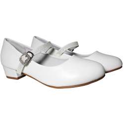 Buty komunijne dziewczęce Vinceza 13291 białe baleriny wizytowe elegan
