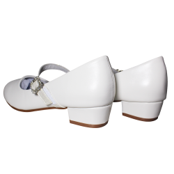 Buty komunijne dziewczęce Vinceza 13291 białe baleriny wizytowe elegan