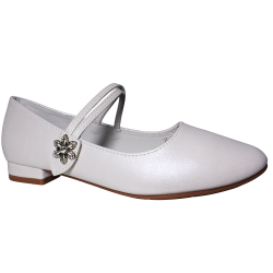 Buty komunijne dziewczęce Vinceza 13282 białe baleriny wizytowe elegan