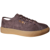 Sneakersy damskie Filippo DP7666 skóra naturalna zamsz brąz czekoladow