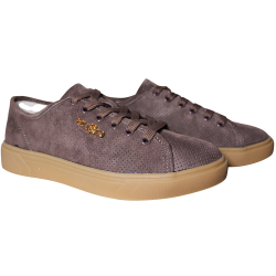 Sneakersy damskie Filippo DP7666 skóra naturalna zamsz brąz czekoladow