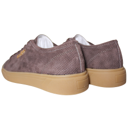 Sneakersy damskie Filippo DP7666 skóra naturalna zamsz brąz czekoladow