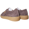 Sneakersy damskie Filippo DP7666 skóra naturalna zamsz brąz czekoladow