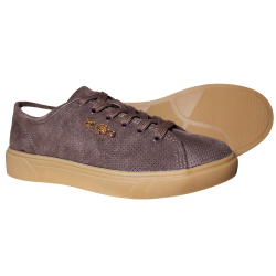 Sneakersy damskie Filippo DP7666 skóra naturalna zamsz brąz czekoladow