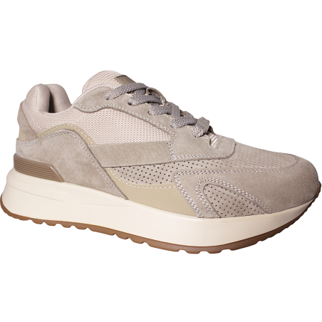 Sneakersy damskie Filippo DP7728 skóra naturalna zamsz beżowe wygodne