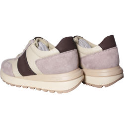 Sneakersy damskie Filippo DP7509 skóra naturalna zamsz beżowe wygodne