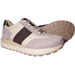 Sneakersy damskie Filippo DP7509 skóra naturalna zamsz beżowe wygodne