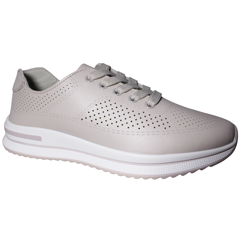Sneakersy damskie Filippo DP7608 skóra naturalna beżowe ażurowe lekkie