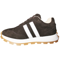 Sneakersy damskie Siwiecki KT13 skóra naturalna zamsz brąz czekoladowe