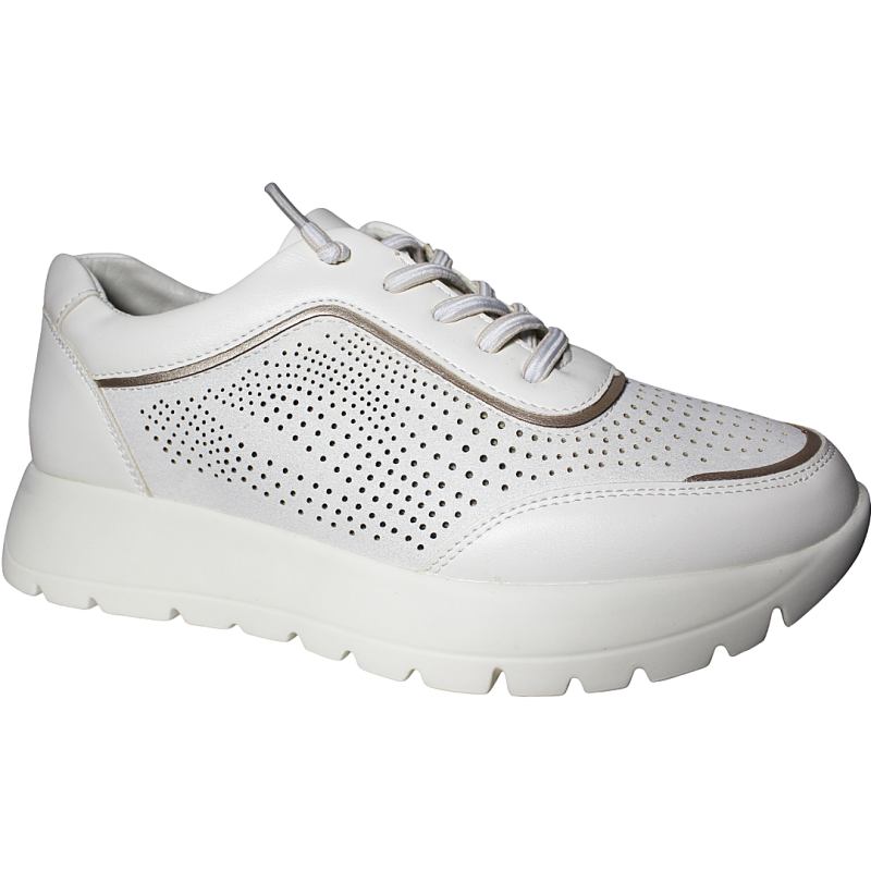 Sneakersy damskie białe ażurowe Modern World JML227-3 lekkie wygodne