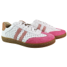 Białe sneakersy skórzane Kampa N1318 ażurowe – przewiewne wygodne HIT