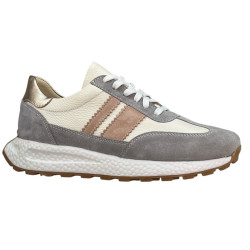 Sneakersy damskie skórzane KAMPA N1291 beżowe lekkie wygodne buty spor