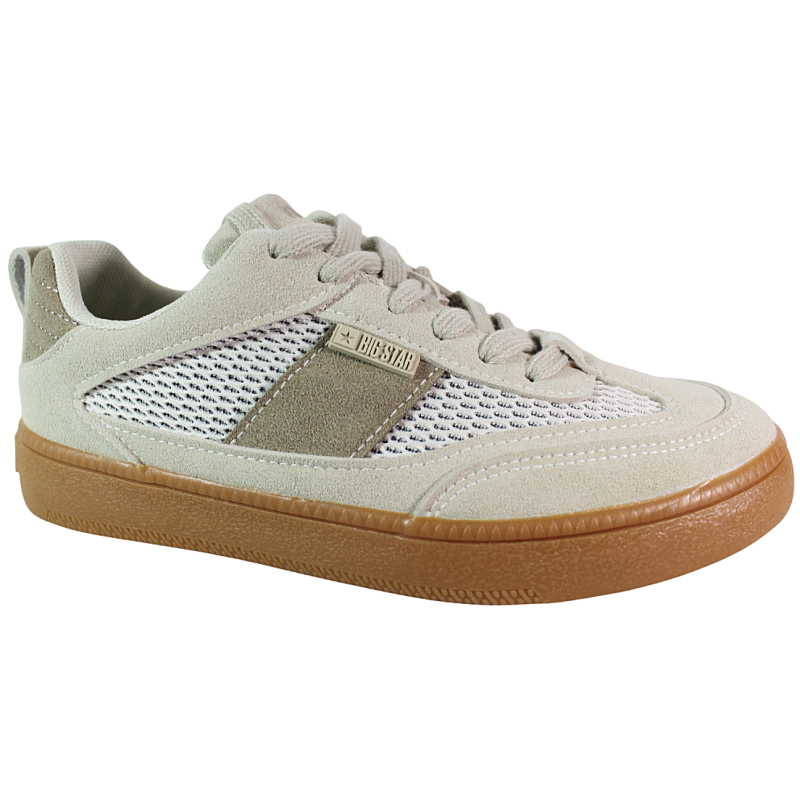Beżowe sneakersy Big Star TT274759 – zamsz siatka lekkie przewiewne HI
