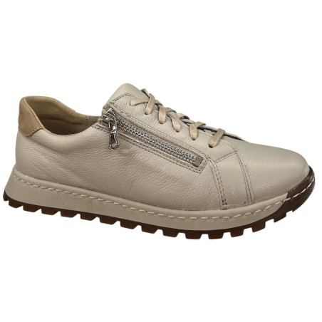 WASAK 0749 beżowe półbuty damskie skóra naturalna – wygodne buty na co