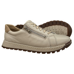 WASAK 0749 beżowe półbuty damskie skóra naturalna – wygodne buty na co