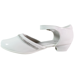 Buty komunijne dziewczęce Badoxx 5KM-244 białe lakierowane eleganckie
