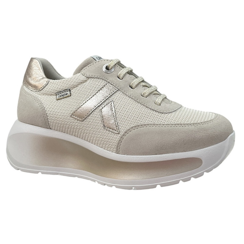 Callaghan sneakersy damskie skórzane beżowe lekkie wygodne