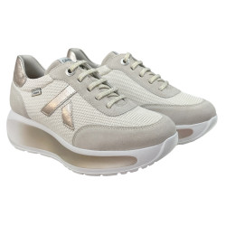 Callaghan sneakersy damskie skórzane beżowe lekkie wygodne