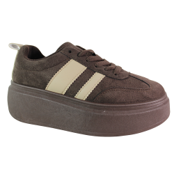 Sneakersy damskie Seastar LA319P brązowe zamszowe wygodne modne coffee