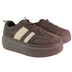 Sneakersy damskie Seastar LA319P brązowe zamszowe wygodne modne coffee