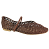 Brązowe baleriny Seastar JH583P ażurowe – lekkie eleganckie HIT