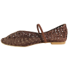 Brązowe baleriny Seastar JH583P ażurowe – lekkie eleganckie HIT