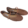 Brązowe baleriny Seastar JH583P ażurowe – lekkie eleganckie HIT