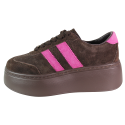 Sneakersy damskie Goodin GD-XW-1044 skóra brąz zamsz wygodne modne