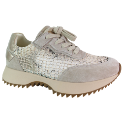 Sneakersy damskie Filippo DP7707 skóra zamszowa beżowe siatka wygodne