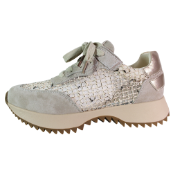 Sneakersy damskie Filippo DP7707 skóra zamszowa beżowe siatka wygodne