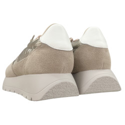 Vinceza 18115 damskie sneakersy skóra naturalna beżowo złote | modne