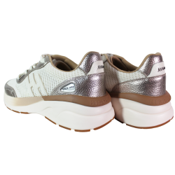 Sneakersy damskie Hispanitas HV264501 skóra beż złote siatka premium