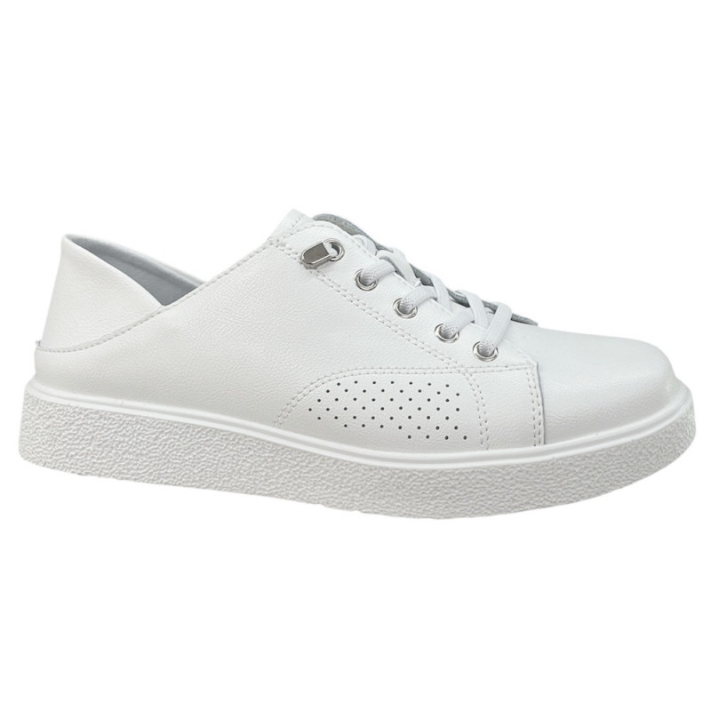 Vinceza 79590 białe skórzane sneakersy damskie | ButyAlga