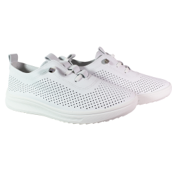 Sneakersy damskie Potocki 26-16366 białe lico ażurowe wygodne lekkie