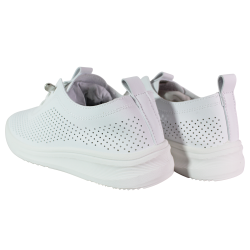 Sneakersy damskie Potocki 26-16366 białe lico ażurowe wygodne lekkie
