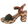 Sandały damskie Marco Tozzi 2-28008-42 khaki platforma wygodne modne