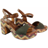 Sandały damskie Marco Tozzi 2-28008-42 khaki platforma wygodne modne
