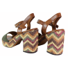 Sandały damskie Marco Tozzi 2-28008-42 khaki platforma wygodne modne