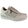 Sneakersy damskie Filippo DP7677 skóra beżowe ażurowe koturn wygodne