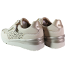 Sneakersy damskie Filippo DP7677 skóra beżowe ażurowe koturn wygodne