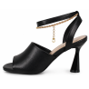 Sandały damskie Vinceza 62297 czarne na słupku eleganckie wygodne