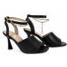 Sandały damskie Vinceza 62297 czarne na słupku eleganckie wygodne