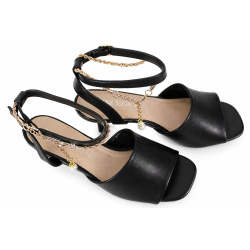 Sandały damskie Vinceza 62297 czarne na słupku eleganckie wygodne