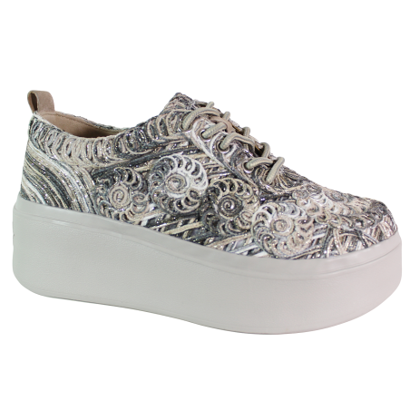 Sneakersy damskie Filippo DP7799 khaki haftowane wygodne lekkie stylow