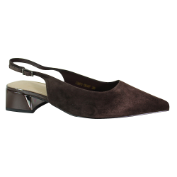 Sandały damskie D&A CR61-3047 skóra naturalna brązowe zamszowe eleganc
