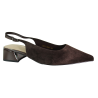 Sandały damskie D&A CR61-3047 skóra naturalna brązowe zamszowe eleganc