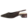 Sandały damskie D&A CR61-3047 skóra naturalna brązowe zamszowe eleganc