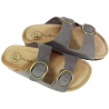 Klapki damskie Filippo DK7061 skóra taupe zamsz wygodne lekkie