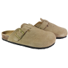 Klapki damskie Filippo DK7918 skóra beż taupe zamsz wygodne