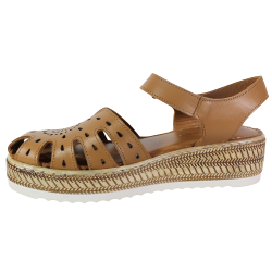 Sandały damskie Vacarro 0162-25 skóra brąz lico koturn